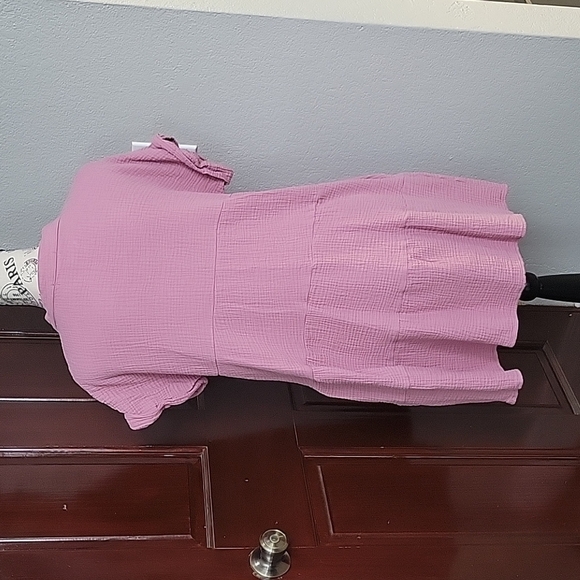 Blush Pink Cotton Dress Size Small - Picture 2 of 5